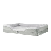 i.Pet Pet Bed Dog Calming Soft Cushion Egg Crate Large Sofa Washable Removable PET-BED-L85-GR