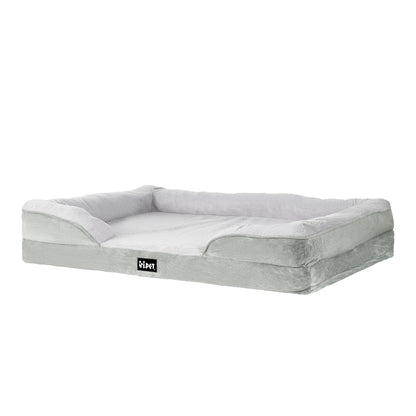 i.Pet Pet Bed Dog Calming Soft Cushion Egg Crate Large Sofa Washable Removable PET-BED-L85-GR