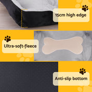 i.Pet Pet Bed Dog Bed Soft PP Cotton Mat Sleeping Comfy Cushion Washable Extra Large PET-BED-XL120-BKGR