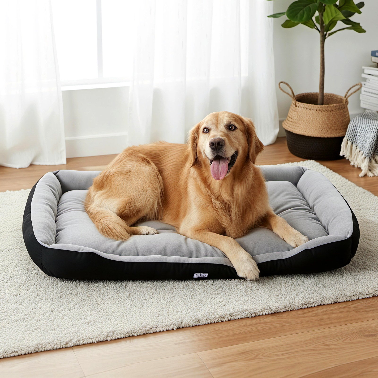 i.Pet Pet Bed Dog Bed Soft PP Cotton Mat Sleeping Comfy Cushion Washable Extra Large PET-BED-XL120-BKGR