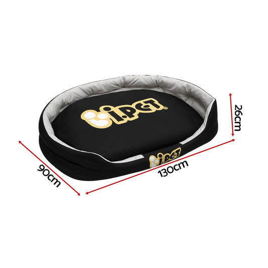i.Pet Dog Bed XXL Large Jumbo Pet Calming Soft Sofa Cushion Mat Washable 130x90x26cm PET-BED-XXL130-BK