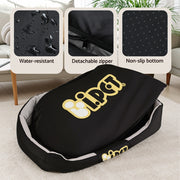 i.Pet Dog Bed XXL Large Jumbo Pet Calming Soft Sofa Cushion Mat Washable 130x90x26cm PET-BED-XXL130-BK