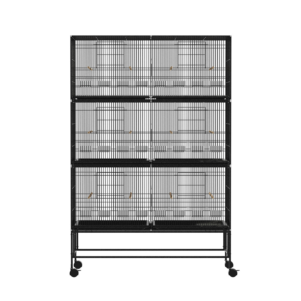 i.Pet Bird Cage 175cm Large Aviary PET-BIRDCAGE-6CAGE-BK