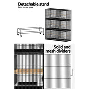 i.Pet Bird Cage 175cm Large Aviary PET-BIRDCAGE-6CAGE-BK