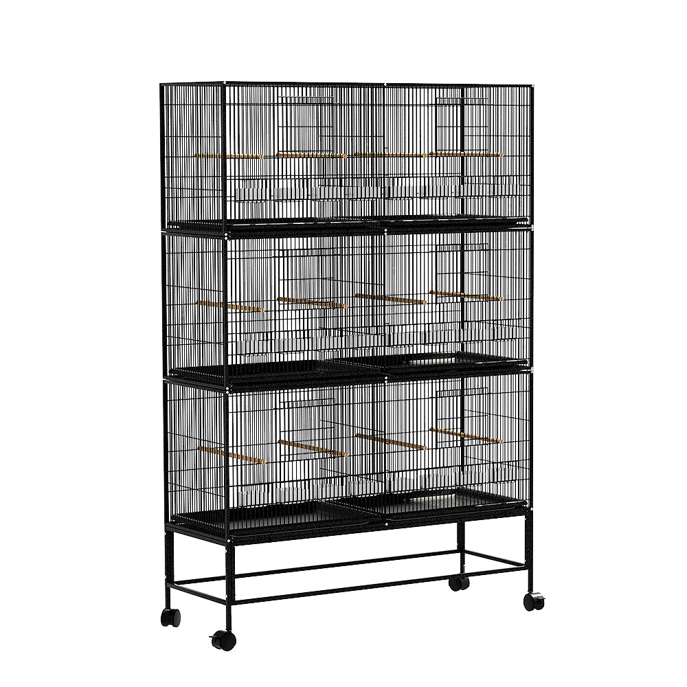 i.Pet Bird Cage 175cm Large Aviary PET-BIRDCAGE-6CAGE-BK