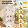 i.Pet 100cm Bird Cage Aviary Parrot Budgie White