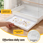 i.Pet 100cm Bird Cage Aviary Parrot Budgie White