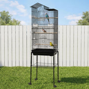 i.Pet 158cm Bird Cage Aviary Parrot Budgie Stand Wheels Black