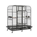 i.Pet Bird Cage Extra Large Aviary 185cm Pet Parrot Cage Castor Wheel Removable Divider PET-BIRDCAGE-H185-BK-AB