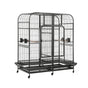 i.Pet Bird Cage Extra Large Aviary 185cm Pet Parrot Cage Castor Wheel Removable Divider PET-BIRDCAGE-H185-BK-AB