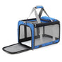 i.Pet Pet Carrier Bag Foldable Dog Cat Durable Crate Travel Cage Portable Car Kennel Blue PET-CARRIER-48X30-BL