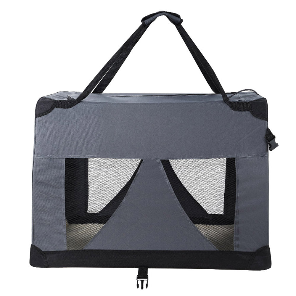 i.Pet Pet Carrier Soft Crate Dog Cat Travel 121x80CM Portable Foldable Car 4XL PET-CARRIER-4XL-GR