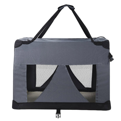 i.Pet Pet Carrier Soft Crate Dog Cat Travel 121x80CM Portable Foldable Car 4XL PET-CARRIER-4XL-GR