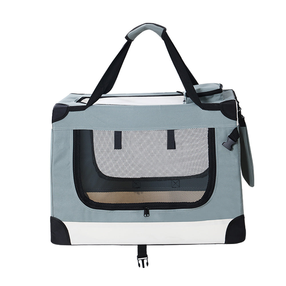 i.Pet Pet Carrier Soft Crate Dog Cat Travel 70x52CM Portable Foldable Car Large PET-CARRIER-L-BL