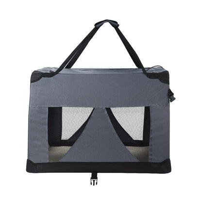i.Pet Pet Carrier Soft Crate Dog Cat Travel 60x42CM Portable Foldable Car M PET-CARRIER-M-GR