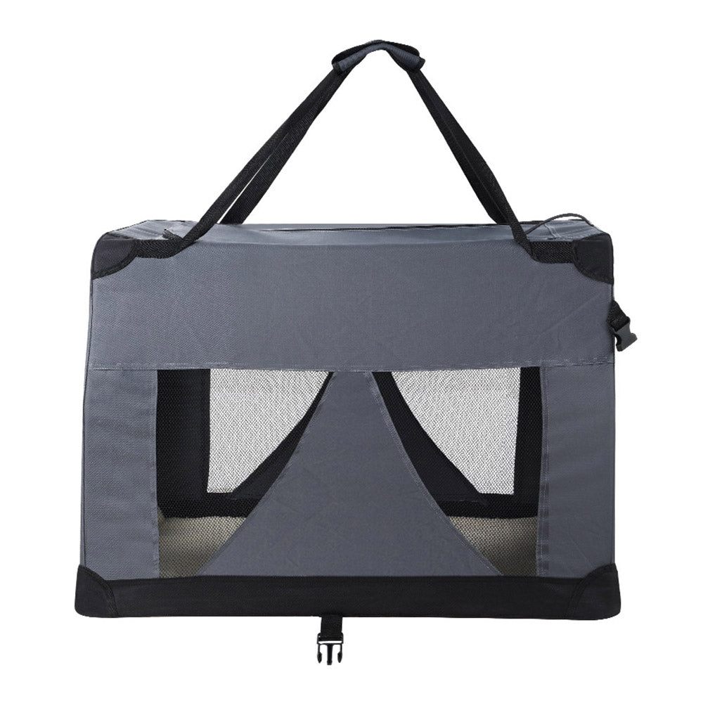 i.Pet Pet Carrier Soft Crate Dog Cat Travel 82x58CM Portable Foldable Car XL PET-CARRIER-XL-GR
