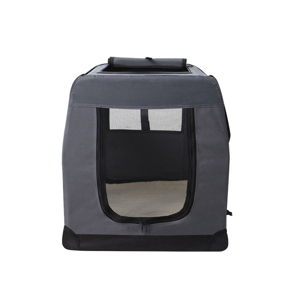 i.Pet Pet Carrier Soft Crate Dog Cat Travel 82x58CM Portable Foldable Car XL PET-CARRIER-XL-GR