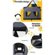i.Pet Pet Carrier Soft Crate Dog Cat Travel 82x58CM Portable Foldable Car XL PET-CARRIER-XL-GR