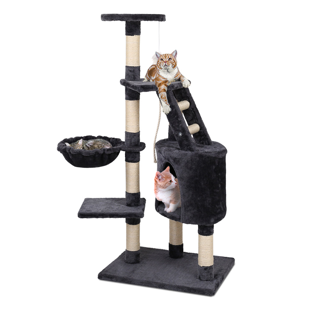 i.Pet Cat Tree 120cm Tower Scratching Post Scratcher Wood Condo House Bed Toys PET-CAT-402-GR