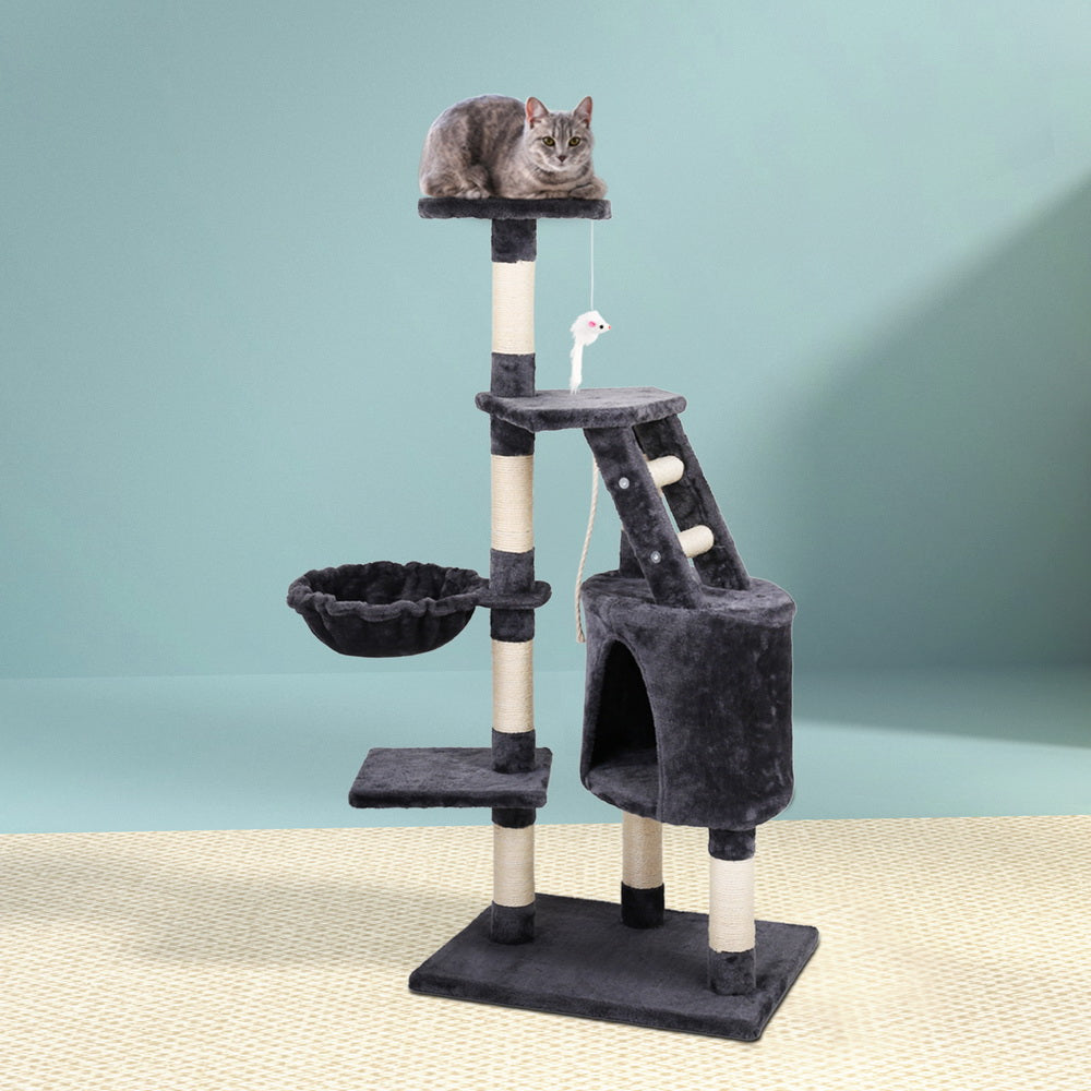 i.Pet Cat Tree 120cm Tower Scratching Post Scratcher Wood Condo House Bed Toys PET-CAT-402-GR