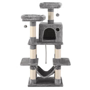 i.Pet Cat Tree 145cm Tower Scratching Post Trees Scratcher Condo House Light Grey PET-CAT-706FSB-LTGR