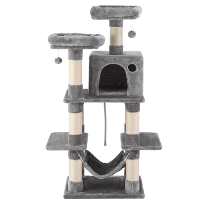 i.Pet Cat Tree 145cm Tower Scratching Post Trees Scratcher Condo House Light Grey PET-CAT-706FSB-LTGR