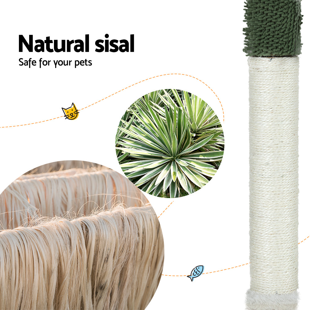 i.Pet Cat Tree 78cm Scratching Post Tower Scratcher Wood Condo House Bed Toys Green PET-CAT-APS013-GN