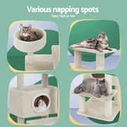 i.Pet Cat Tree 90cm Scratching Post Tower Scratcher Wood Condo House Bed Trees PET-CAT-APS014-BE
