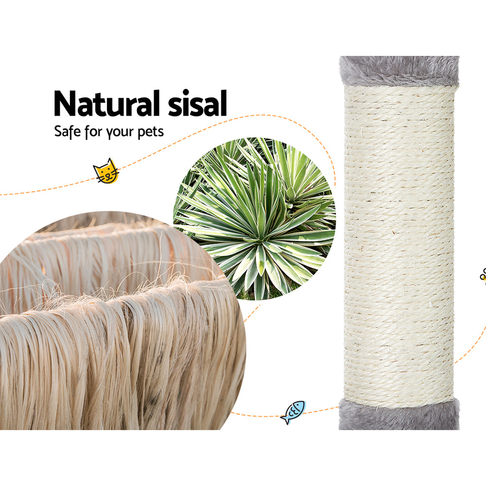 i.Pet Cat Tree 103cm Tower Scratching Post Scratcher Wood Condo House Trees Grey PET-CAT-APS018-GR