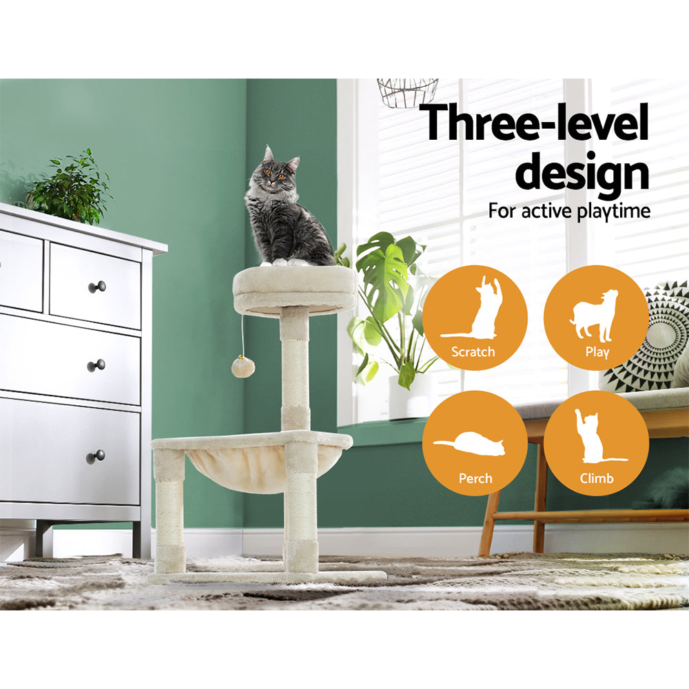 i.Pet Cat Tree 69cm Scratching Post Tower Scratcher Wood Condo Toys House Bed PET-CAT-APS02-BE