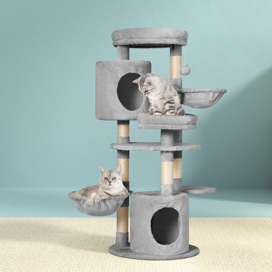 i.Pet Cat Tree 123cm Tower Scratching Post Scratcher Wood Condo House Bed Toys PET-CAT-APS020-GR