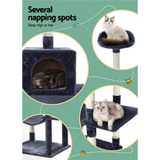 i.Pet Cat Tree 151cm Tower Scratching Post Scratcher Wood Condo House Bed Trees PET-CAT-APS04-GR
