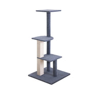i.Pet Cat Tree 124cm Scratching Post Tower Scratcher Trees Wood Condo Board PET-CAT-CP001-GR