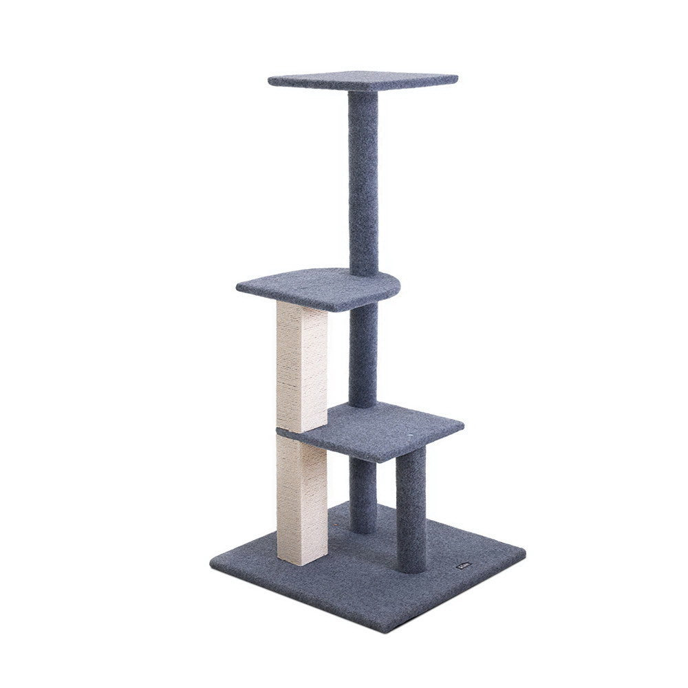 i.Pet Cat Tree 124cm Scratching Post Tower Scratcher Trees Wood Condo Board PET-CAT-CP001-GR
