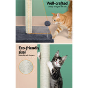 i.Pet Cat Tree 105cm Scratching Post Scratcher Tower Condo House Hanging toys Grey PET-CAT-FL016-2-GR