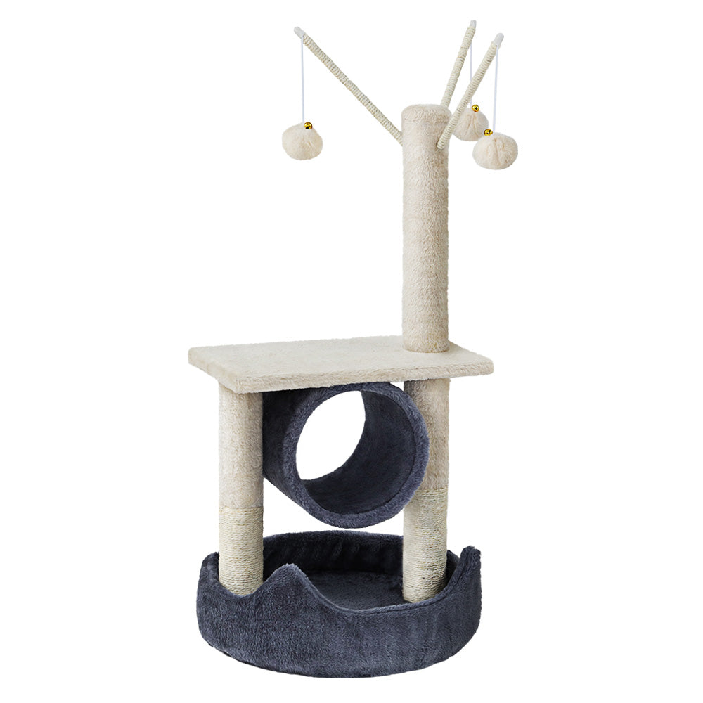 i.Pet Cat Tree 76cm Scratching Post Tower Scratcher Condo House Hanging toys PET-CAT-FL024-GR