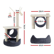 i.Pet Cat Tree 76cm Scratching Post Tower Scratcher Condo House Hanging toys PET-CAT-FL024-GR