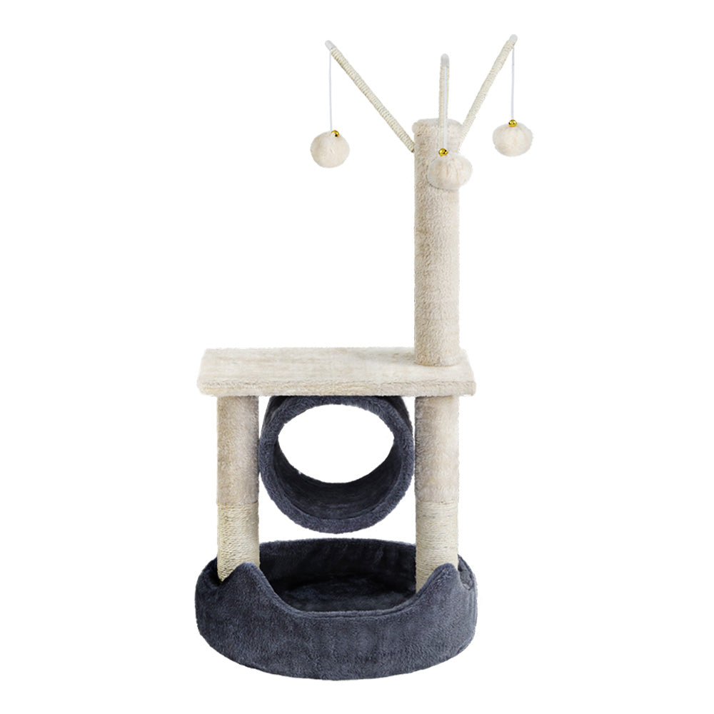 i.Pet Cat Tree 76cm Scratching Post Tower Scratcher Condo House Hanging toys PET-CAT-FL024-GR