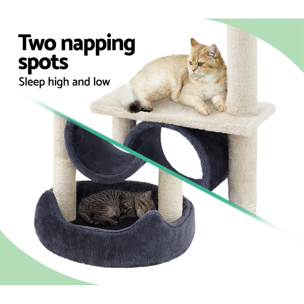 i.Pet Cat Tree 76cm Scratching Post Tower Scratcher Condo House Hanging toys PET-CAT-FL024-GR