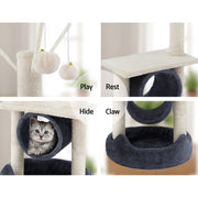 i.Pet Cat Tree 76cm Scratching Post Tower Scratcher Condo House Hanging toys PET-CAT-FL024-GR
