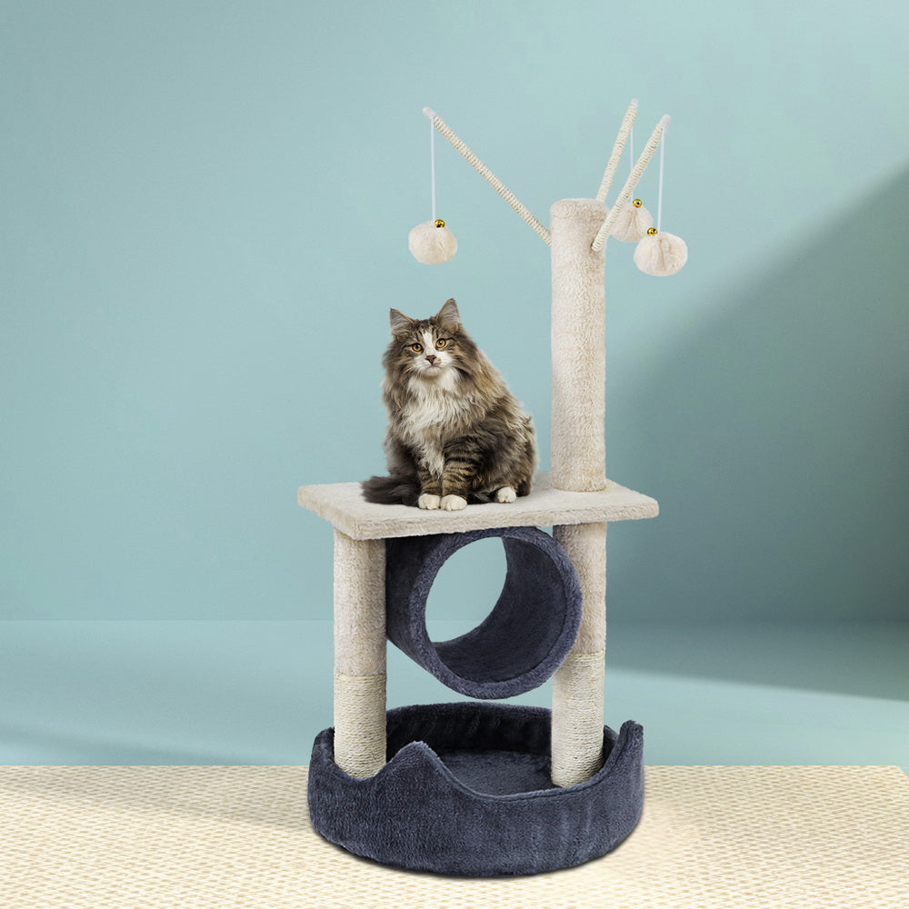 i.Pet Cat Tree 76cm Scratching Post Tower Scratcher Condo House Hanging toys PET-CAT-FL024-GR