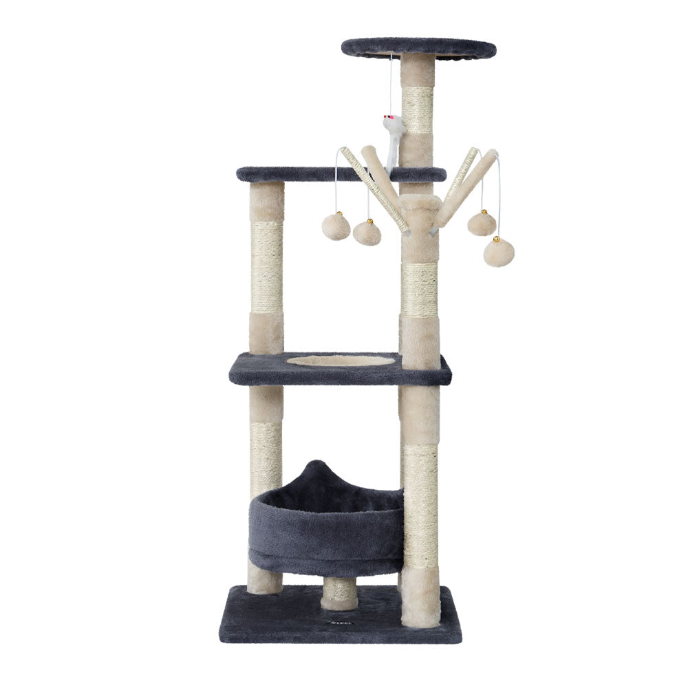 i.Pet Cat Tree 110cm Tower Scratching Post Scratcher Wood Condo House Bed Toys PET-CAT-FL025-GR