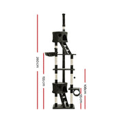 i.Pet Cat Tree 260cm Tower Scratching Post Scratcher Condo House Trees Grey PET-CAT-HSCT260-GR