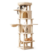 i.Pet Cat Tree Tower 167cm Large Scratching Post Furniture Scratcher House Beige PET-CAT-L167-BG