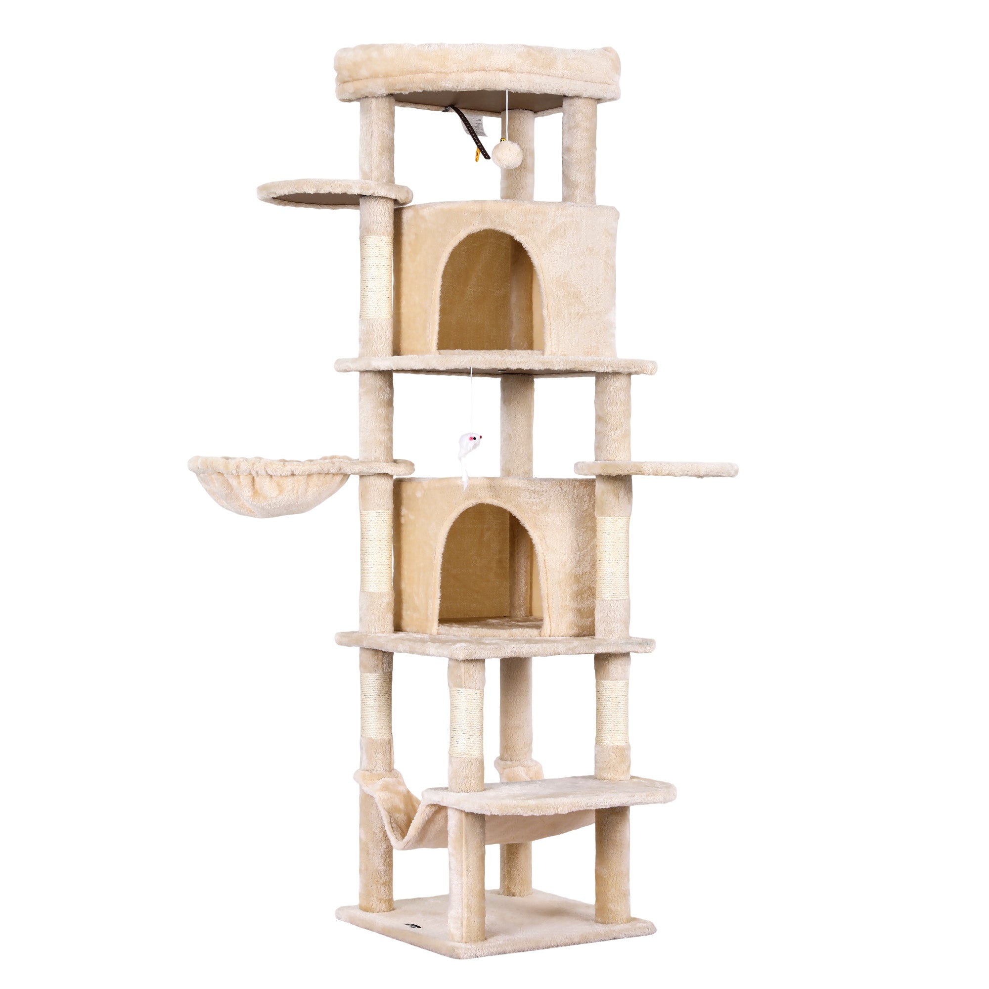 i.Pet Cat Tree Tower 167cm Large Scratching Post Furniture Scratcher House Beige PET-CAT-L167-BG