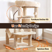 i.Pet Cat Tree Tower 167cm Large Scratching Post Furniture Scratcher House Beige PET-CAT-L167-BG
