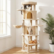 i.Pet Cat Tree Tower 167cm Large Scratching Post Furniture Scratcher House Beige PET-CAT-L167-BG