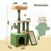 i.Pet Cat Tree Tower 101cm Scratching Post Furniture Scratcher House Green PET-CAT-M101-GN
