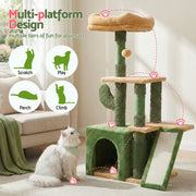 i.Pet Cat Tree Tower 101cm Scratching Post Furniture Scratcher House Green PET-CAT-M101-GN