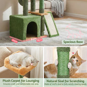 i.Pet Cat Tree Tower 101cm Scratching Post Furniture Scratcher House Green PET-CAT-M101-GN